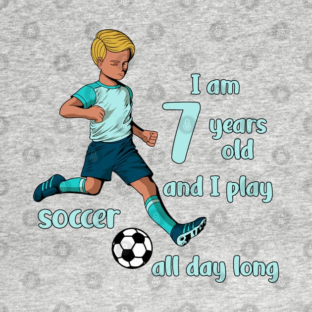 Boy kicks the ball - I am 7 years old by Modern Medieval Design